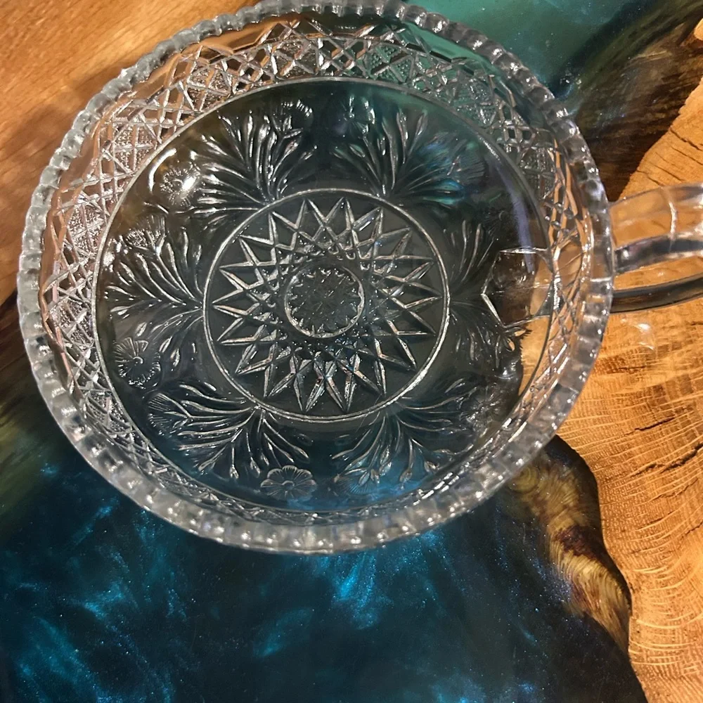 American Brilliant Period (ABP) clear cut glass candy dish “nappy